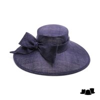 maddox occasion hat 155 asymmetric sinamay bow navy