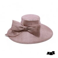 maddox occasion hat 155 asymmetric sinamay bow coffee