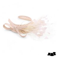 maddox occasion haarband sinamay en veren champagne