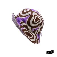 bedacht regenhoed ella swirls po paars bruin