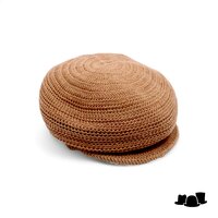 seeberger ballonpet crochet linnen nut brown