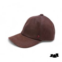 alfonso deste baseball fitted cap nubuck leder bruin