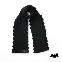 seeberger sjaal kartelrand wolmix zwart