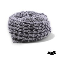 seeberger gebreide loopsjaal wolmix flanel grey