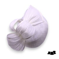 maddox fascinator dopje 160 loops sinamay buntal white