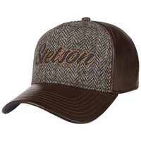 stetson trucker cap lams nappa harris tweed