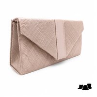 maddox korte handtas sinamay en satijn champagne