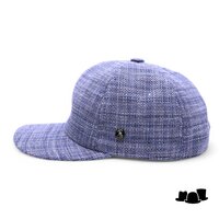 city sport baseball cap linnenmix jeansblauw