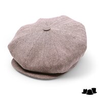 city sport ballonpet 420 zijde visgraat bruin creme