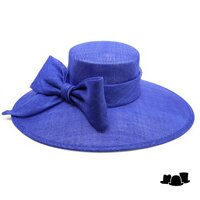 maddox occasion hat 155 asymmetric sinamay bow kobalt