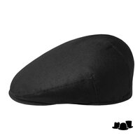 kangol flatcap washed cotton black