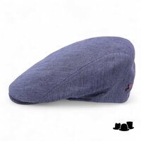 alfonso deste ivy pet berlino linnen visgraat blauw