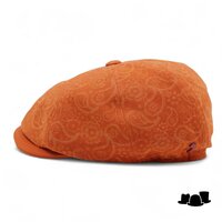 alfonso deste newsboy cap napoli katoen paisley oranje