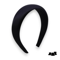 jos van dijck brede gewatteerde diadeem satijn zwart