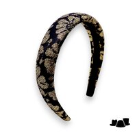 jos van dijck gewatteerde diadeem kant en lurex black gold