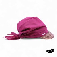 seeberger stofpet stro katoenmix nutmeg brown en burgundy