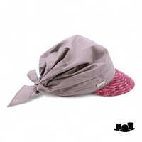 seeberger stofpet stro katoenmix burgundy en taupe