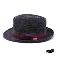 bedacht crochet trilby mowbray straw black