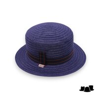 bedacht zomer cloche hoed seymour hennepmix dark blue