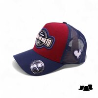 made in mato trucker cap cafe bordeaux en navy
