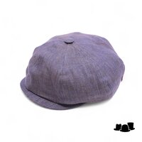 alfonso deste ballonpet kyoto linnen visgraat blauw beige