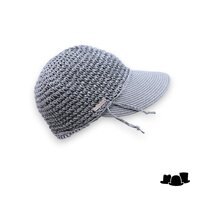 seeberger visor cap crochet papierstro pine green