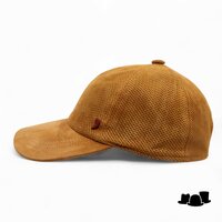 alfonso deste baseball cap suede pinhole tan