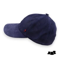 alfonso deste baseball cap suede pinhole navy