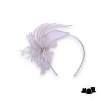 seeberger haarversiering diadeem becky sinamay en veren white