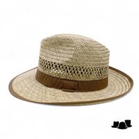 fiebig fedora strohoed zeegras met bies naturel