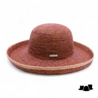 seeberger zomer bolero crochet patty raffia nutmeg brown and sand