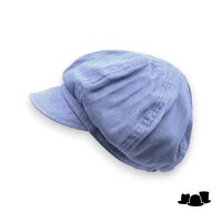 seeberger ballonpet katoenmix jeansblauw