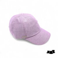 seeberger baseball cap chambray berry red