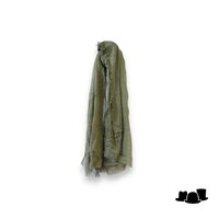 onkar zomer sjaal gekreukelde met gerafelde rand katoenmix olive green