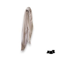 onkar zomer sjaal gekreukelde met gerafelde rand katoenmix nude