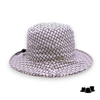 seeberger regenhoed with graphic pattern carol black and white