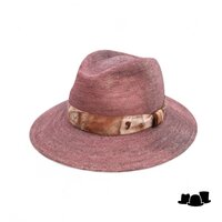 alfonso deste fedora chicago raffia crochet faded rood