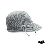 seeberger visor cap fijn crochet papierstro pine green