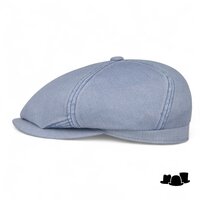 stetson newsboy cap brooklyn festival cottonmix chevron blue