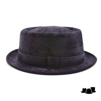 fiebig pork pie stressed leather black