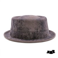 fiebig pork pie stressed leather brown