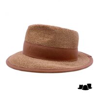 bedacht fedora crochet cellulose camel