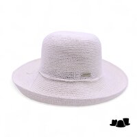 seeberger zomerhoed billie crochet cellulose wit