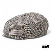 brixton brood snap cap wolmix houndstooth earthy tones