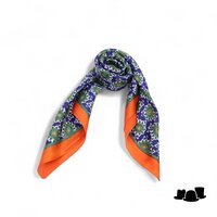 onkar neckerchief paisley donkerblauw oranje