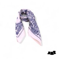 onkar neckerchief satijn paisley patchwork ivory and black