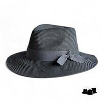 house of ord summer fedora sienna charcoal black