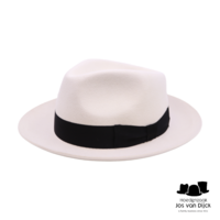 jos van dijck fedora indy haarvilt wit 