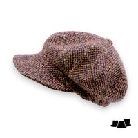 jos van dijck ballonpet alis99 wol grove visgraat sequins oranje