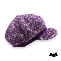jos van dijck ballonpet alis99 wol grove visgraat paars